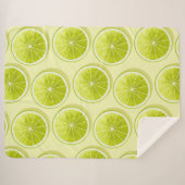 Couverture Sherpa Tranches de chaux sur Jaune clair (Devant (Horizontal))