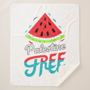 Couverture Sherpa Tranches paisibles Watermelon Free Palestine - Sou