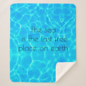 Couverture Sherpa Transparent Aqua Turquoise Océan Motivation (Devant)