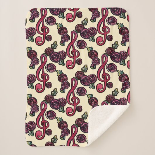 Couverture Sherpa Treble Clef Music professeur Art (Devant)