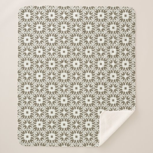 Couverture Sherpa Trellis en lin (Devant)