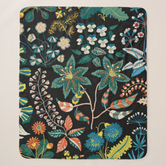 Couverture Sherpa Trendy brillant motif floral dans la variété de f