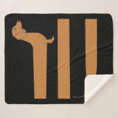 Couverture Sherpa Très long Dachshund drôle (Devant (Horizontal))