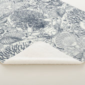 Couverture Sherpa Trésors de plage, coquillages, crabes, coraux et s (3/4)