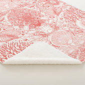 Couverture Sherpa Trésors de plage en rouge corail (3/4)