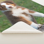 Couverture Sherpa Tri photo australienne rouge mignonne de chiot de (3/4)