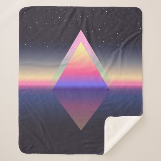 Couverture Sherpa Triangle brillant. Concept Ethereum. abs futuriste (Devant)