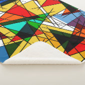 Couverture Sherpa Triangle Coloré Géométrique Moderne (3/4)