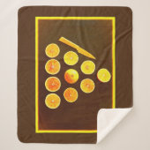 Couverture Sherpa "Triangle de demi-oranges" jolie photo. Commandez  (Devant)