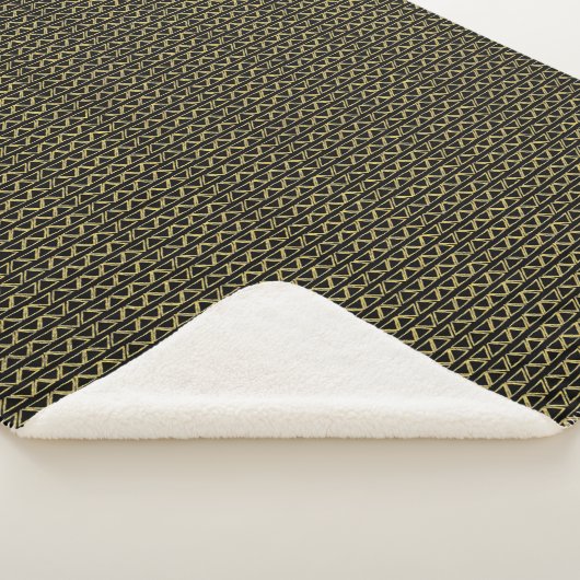 Couverture Sherpa Triangle d'or Abstrait moderne Motif aléatoire (3/4)