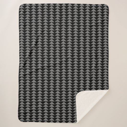 Couverture Sherpa Triangle gris Abstrait Motif aléatoire moderne (Devant)