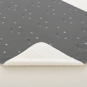 Couverture Sherpa Triangle gris Abstrait Motif aléatoire moderne  (3/4)