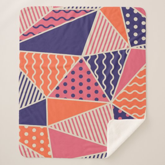 Couverture Sherpa Triangles Abstraits : Arrière - plan géométrique V (Devant)