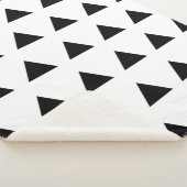 Couverture Sherpa Triangles blanc et noir (3/4)