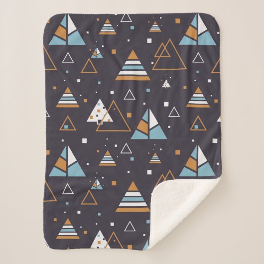 Couverture Sherpa Triangles colorés Motif sans couture (Devant)