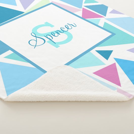 Couverture Sherpa TRIANGLES COLORÉS Sherpa Blanket (3/4)
