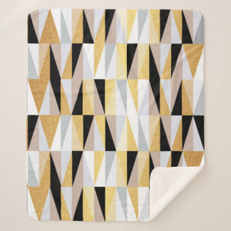 Couverture Sherpa triangles de conception scandinave sans couture mo