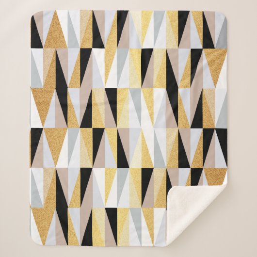 Couverture Sherpa triangles de conception scandinave sans couture mo (Devant)