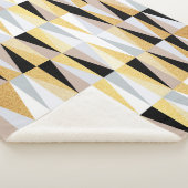 Couverture Sherpa triangles de conception scandinave sans couture mo (3/4)