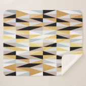Couverture Sherpa triangles de conception scandinave sans couture mo (Devant (Horizontal))
