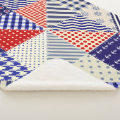 Couverture Sherpa Triangles De Patchwork Rétro Style Nautique (3/4)