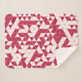 Couverture Sherpa Triangles géométriques couleur rose magenta (Devant (Horizontal))
