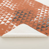 Couverture Sherpa Triangles sans joint : Arrière - plan orange (3/4)