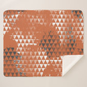 Couverture Sherpa Triangles sans joint : Arrière - plan orange (Devant (Horizontal))