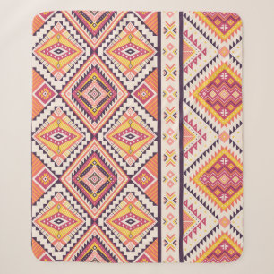 Couverture Sherpa Tribal Aztec rayé Arrière - plan sans couture