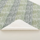 Couverture Sherpa Tribal Green Stripes Abstract Pattern  (3/4)