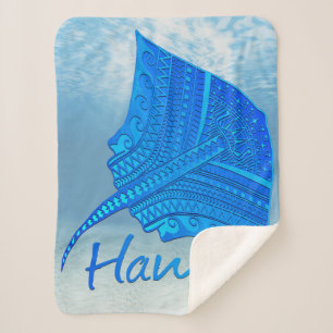 Couverture Sherpa Tribal Hawaiian Stingray