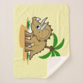 Couverture Sherpa Tricératops Dans Un Climat Tropical. (Devant)