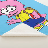 Couverture Sherpa Tricératops Nerd Avec Sac À Dos Et Manuel. (3/4)