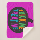 Couverture Sherpa Trick Me Traite, Halloween Multi-Couleur (Devant)