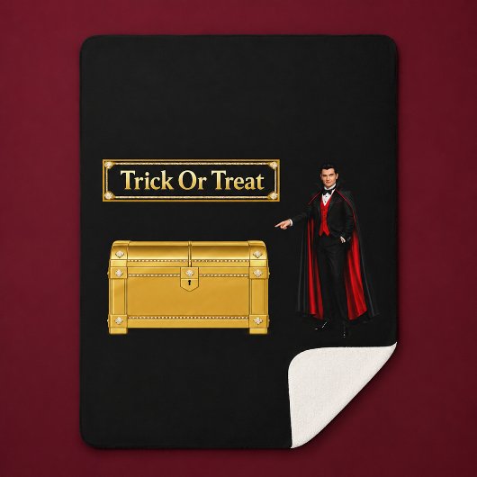 Couverture Sherpa Trick Or Treat Vampire Halloween