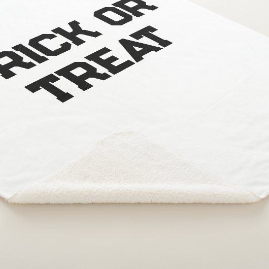 Couverture Sherpa Trick ou. Traiter Halloween éffrayant noir simple (3/4)