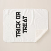 Couverture Sherpa Trick ou. Traiter Halloween éffrayant noir simple  (Devant (Horizontal))