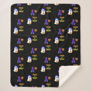 Couverture Sherpa Trick Ou Treat Bats Candy 31 UK Octobre Halloween