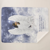 Couverture Sherpa Tricolore Collie Angel & Cherubim, Chien Ciel - (Devant (Horizontal))