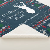 Couverture Sherpa Tricot de Noël Motif personnalisé (3/4)