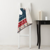 Couverture Sherpa Tricot de vacances Motif Noël Personnalisé (En situation)