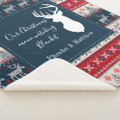 Couverture Sherpa Tricot de vacances Motif Noël Personnalisé (3/4)