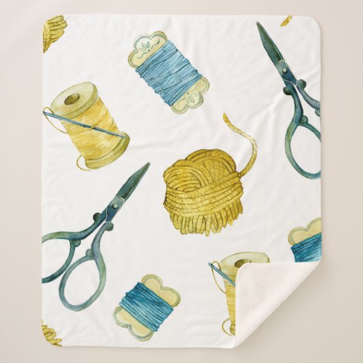 Couverture Sherpa Tricot motif sans faille (Devant)