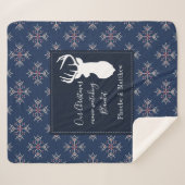 Couverture Sherpa Tricot personnalisé Motif Noël (Devant (Horizontal))