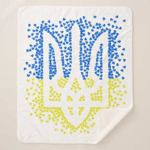 Couverture Sherpa Trident de l'emblème ukrainien tryzub dispersant l
