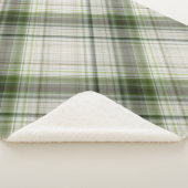 Couverture Sherpa Trilliums blancs vert et blanc (3/4)