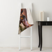 Couverture Sherpa Trio Cheval Courir Dans Surf Océanique au coucher (En situation)