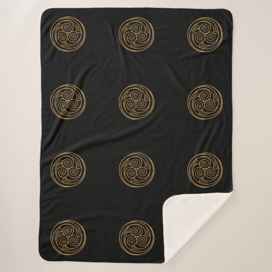 Couverture Sherpa Triple Celtic Knot Swirl Mandala (Devant)