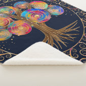 Couverture Sherpa Trois de la vie - branches spirales colorées (3/4)