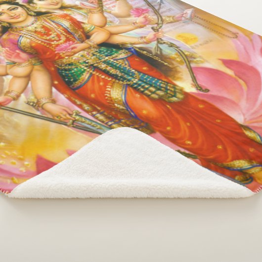 Couverture Sherpa Trois déesses hindous (3/4)